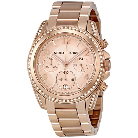 Michael Kors Blair Chronograph Rose Dial Ladies Watch MK5263.